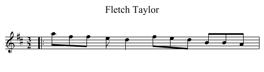 Fletch Taylor - staff notation