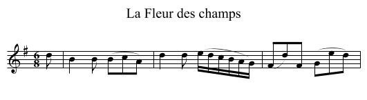 Fleur des champs, La - staff notation