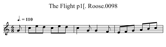 Flight p1[. Roose.0098, The - staff notation