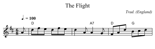 Flight, The - staff notation
