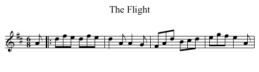 Flight, The - staff notation