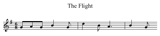 Flight, The - staff notation
