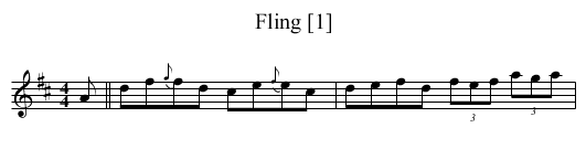 Fling [1] - staff notation