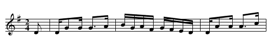 Fling-Dang - staff notation