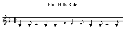 Flint Hills Ride - staff notation