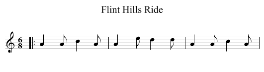 Flint Hills Ride - staff notation