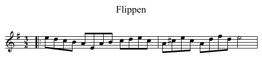 Flippen - staff notation