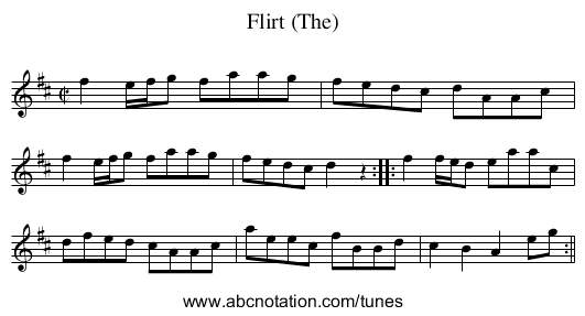 Flirt (The) - staff notation