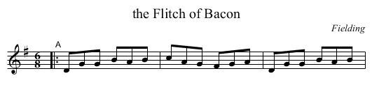 Flitch of Bacon, the  - staff notation