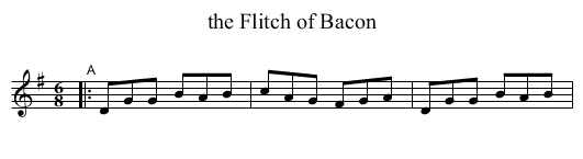 Flitch of Bacon, the  - staff notation