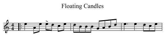 Floating Candles - staff notation