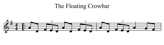 Floating Crowbar, The  - staff notation