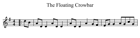 Floating Crowbar, The  - staff notation