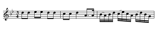 Flodens död - staff notation