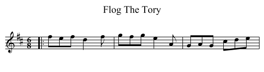 Flog The Tory - staff notation