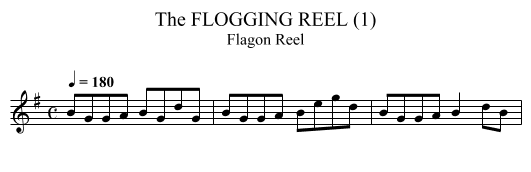 FLOGGING REEL (1), The - staff notation