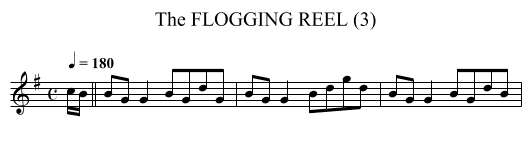 FLOGGING REEL (3), The - staff notation