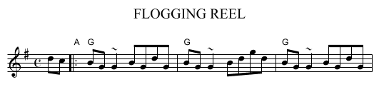 FLOGGING REEL - staff notation