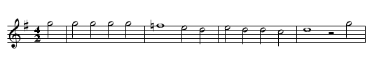 Floh - Hatz - staff notation