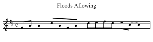 Floods Aflowing - staff notation