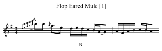 Flop Eared Mule [1] - staff notation
