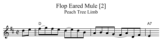 Flop Eared Mule [2] - staff notation