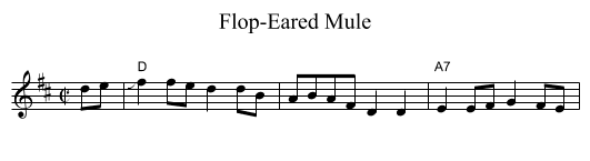 Flop-Eared Mule - staff notation