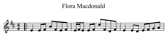 Flora Macdonald - staff notation