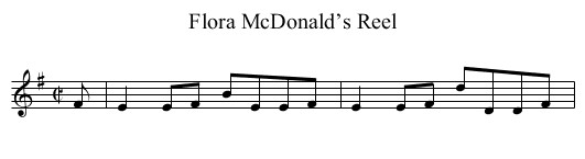 Flora McDonald’s Reel - staff notation