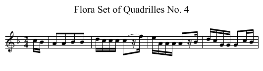 Flora Set of Quadrilles No. 4 - staff notation