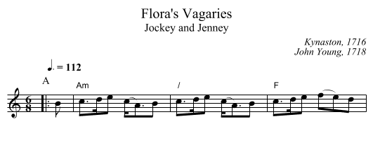 Flora's Vagaries - staff notation