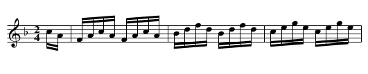 Florida Crackers - staff notation