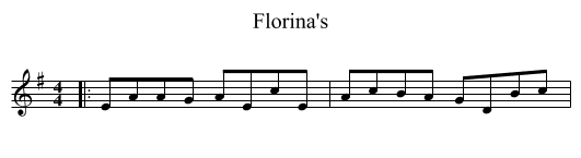 Florina's - staff notation