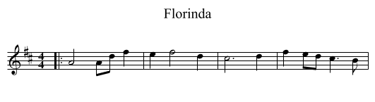 Florinda - staff notation
