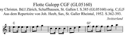 Flotte Galopp CGF (GL05160) - staff notation