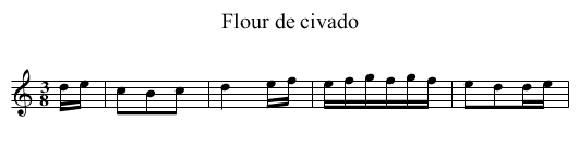 Flour de civado - staff notation