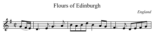 Flours of Edinburgh - staff notation