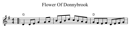 Flower Of Donnybrook - staff notation