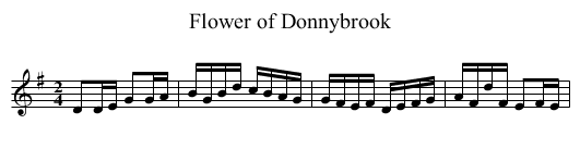 Flower of Donnybrook - staff notation