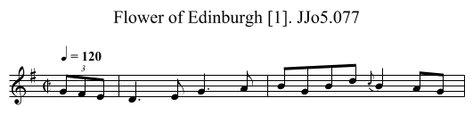 Flower of Edinburgh [1]. JJo5.077 - staff notation