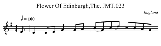 Flower Of Edinburgh,The. JMT.023 - staff notation