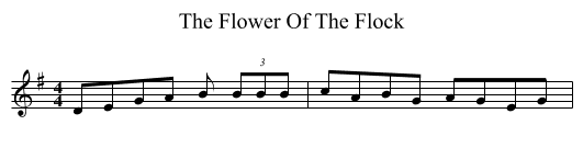 Flower Of The Flock, The  - staff notation