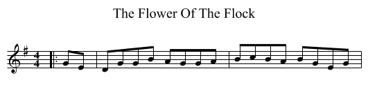 Flower Of The Flock, The  - staff notation