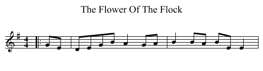 Flower Of The Flock, The  - staff notation