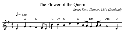 Flower of the Quern, The - staff notation