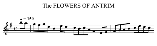 FLOWERS OF ANTRIM, The - staff notation