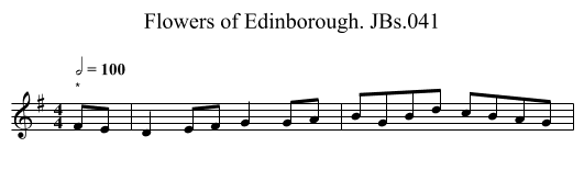 Flowers of Edinborough. JBs.041 - staff notation