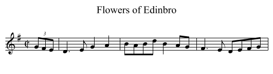 Flowers of Edinbro - staff notation