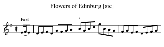 Flowers of Edinburg [sic] - staff notation
