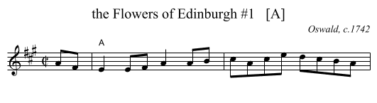 Flowers of Edinburgh #1   [A], the  - staff notation